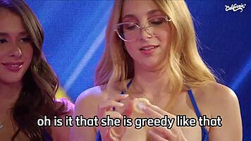 Rafaela lima, swallow this giant cock with your hot friends?