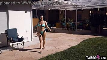 Oops, not your stepmom but her hot friend joins the fun