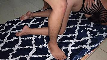 sexy babe lets me slide in her wet hairy pussy easy