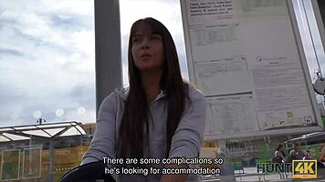 tricky czech guy picks up hot chick for cash sex pov blowjob and fuck