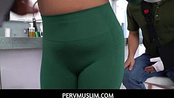 Pervmuslim big ass big boobs sexy arab teen lives out fantasies with hot older guy