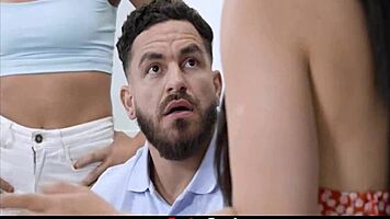 Destiny Cruz Mina Moon Caught Petite Gangbang