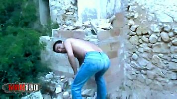 skinny french blonde hunts cock in nature pov