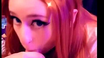 Cosplay MJ sucks Spiderman before pussy pounding action