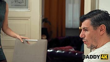 my hot gf quietly cheats while i watch tv