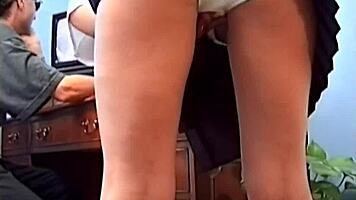 Sex-Crazed Student Sucks and Fingers in Retro Casting Interview