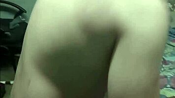 boss unwinds with domestic worker's footjob and blowjob on his cock while wife works