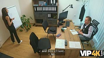 little hole wrecked hard on office desk! 🔥💦