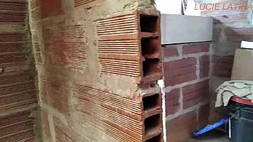 lizi love teen spots guy spying while washing clothes then joins for balcony fuck part 1