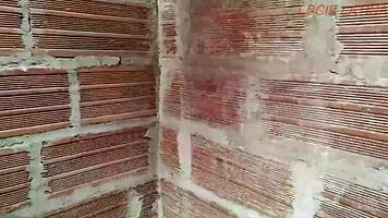 lizi love teen spots guy spying while washing clothes then joins for balcony fuck part 1