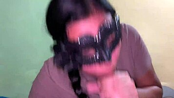 hey, check this hot latina deepthroating with braces!