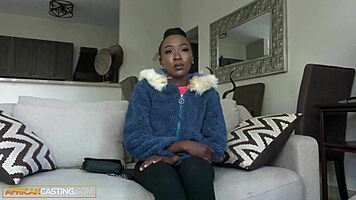 Skinny Ebony Babe Takes BWC Agent Deep