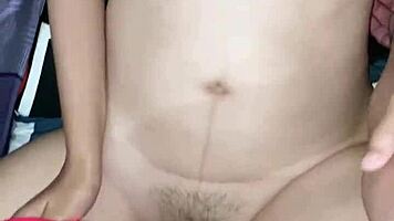 asian teen squirms in ecstasy cumming repeatedly her moans ignite wild desire on bedroom vibrator