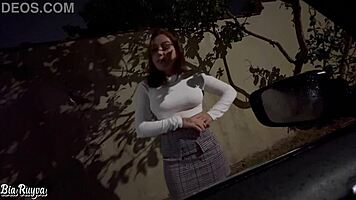 hot latina prostitute sucks monster cock then fucks outdoors public tight pussy