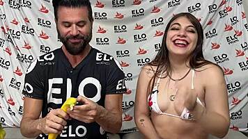 valentina alva's fiery big ass spanking heats up banana tease passion