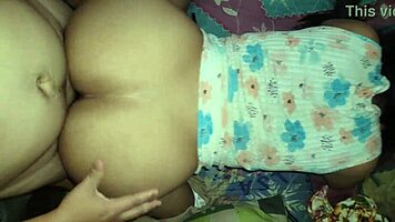 i devour this big ass latina doggystyle and her hairy pussy quietly with guests around