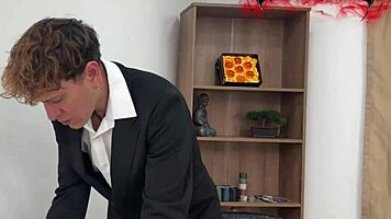 dreaming of my sexy secretary? watch her take that monster cock deep!