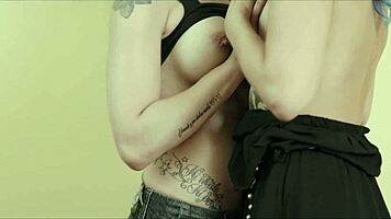 Rough lesbian teen squirting big boobs