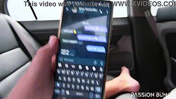 pretty petite neighbor sucks cock for outdoor car facial cumshot