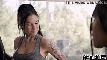 Nerdy Lesbian Teen Seduces And Fucks Milf's Girlfriend