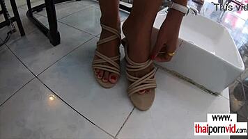 Skinny Asian amateur teen cherry destroyed doggystyle by massive white cock thrust!