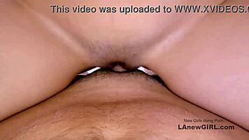 small girl with huge natural tits rides cock to tight pussy orgasm in pov casting