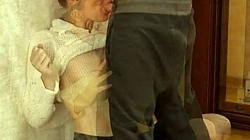 Monster Cock Face Fucks Homemade Amateur in Skirt and Socks Moaning Loud