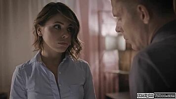 Teacher pounds student's gaping ass deep anal