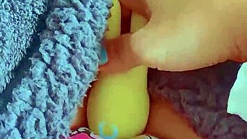 tiny latina coed squirms orgasming from first huge vibrator wet pussy play