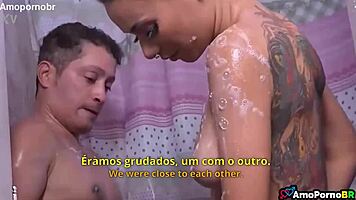 Peek through sheer dress at sexy Brazilian teen teasing daddy style