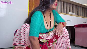 Indian milf takes facial cumshot after rough blowjob