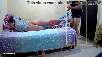 Hidden Cam Catches Neighbor Devouring Girlfriend's Ass