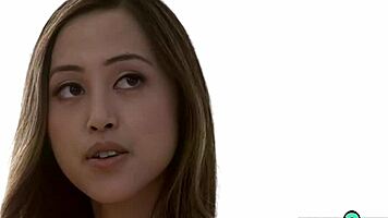 Innocent religious Asian teen Alexia Anders kisses into big cock pounding