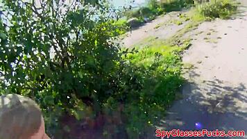 spying on amateur euro teen bent over doggystyle cum on ass