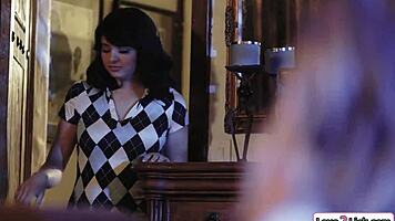 stepmom licks and fingers stepdaughters till they squirt hard