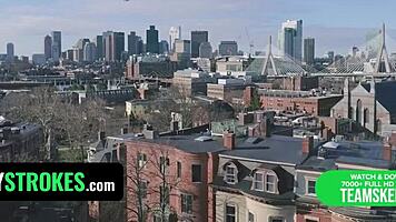 Naughty teen pussy drilled deep in kitchen by dominant stud