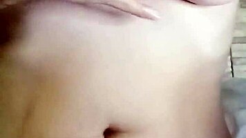 Venezuelan beauty strokes big hairy pussy to climax