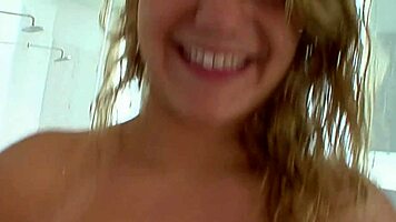 busty curvy amateur poses her natural big tits confidently