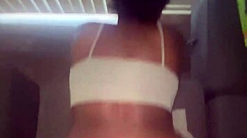 why pound this ebony nympho pussy on the couch?