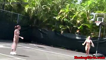 eat her pussy now on this tennis court girls!