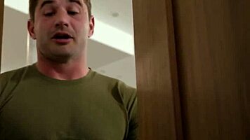 Skinny blonde masturbates roughly fucked roommate