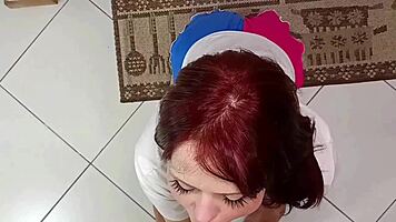 Dawn Kitchen Surprise With Horny Redhead Slut