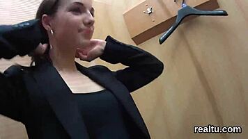 Watch this 😈 luscious Czech babe get teased stripping in hypermarket then hardcore POV nailed!