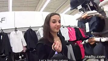 Watch this 😈 luscious Czech babe get teased stripping in hypermarket then hardcore POV nailed!