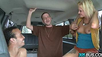 Slim Blonde Tara Lee Poses Outdoor