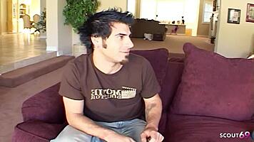 Beautiful young babe drilled deep by massive cock