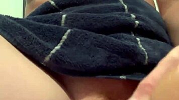 scarlet heads out leaving cum dripping on bathroom sink