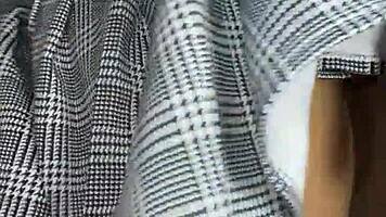 innocent petite babe lifts miniskirt to rub her sexy pussy