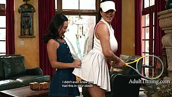 Romi Rain Pounds Kimmy Kimm in Kinky Lesbian Pussy Fingering Lick