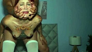 redhead latina roughly fucked bent over to exhaustion